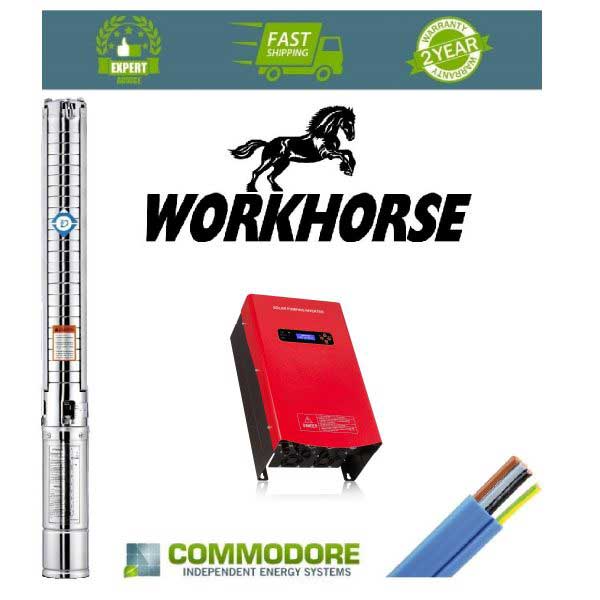 Submersible Multistage 3 Phase AC Pump | 10.8m?/hr Max Flow | Max Head 125m | 4kW Pump Drive | 4SP8-21